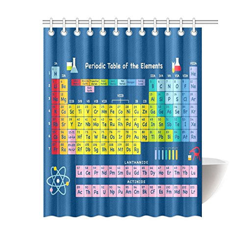 Artjia Periodic Table Of Chemical, 102 Inch Long Shower Curtain Hooks