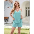thumbnail image 4 of Women 2 Pieces Summer Clothes Set Outfit Green M, 4 of 9