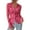 Pink Red Floral, variant on PRETTYGARDEN Women Button Down Floral Shirts Fall Trendy Long Sleeve V Neck Ruched Fitted Mesh Blouse Tops Date Outfits