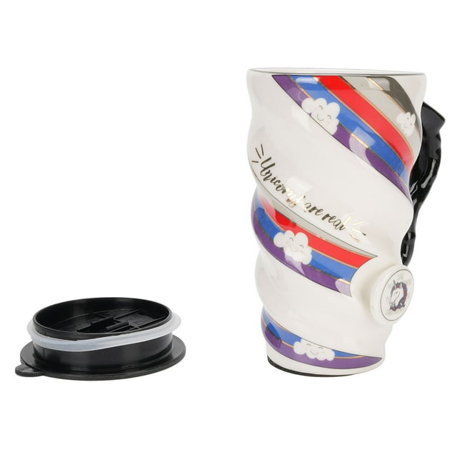 Ceramic Coffee Mug Big 520ml Capacity with Lid Innovative Unique for Home Travel