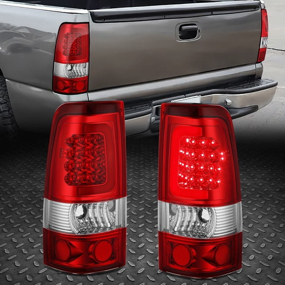 Nuvision LED C-Tube Bar Tail Light Brake Lamp Red for 99-03 Chevy Silverado GMC Sierra