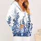thumbnail image 4 of ICHUANYI Clearance Women's Casual Printed Zippered Long Sleeved Hooded Sweater Jacket Top(Light Blue, M) ICHUANYI WER2023081512127, 4 of 6