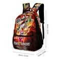 thumbnail image 2 of Power Rangers Schoolbag Daypack Lightweight Backpacks School Bookbag Unisex Casual Rucksack for Outdoor, 2 of 8