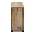 thumbnail image 4 of Bowery Hill Finished Wood 3-Door Shoe Cabinet in Rustic brown, 4 of 10
