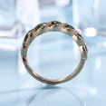 thumbnail image 3 of HeartsAndYou 2ct Natural Emerald & Diamond Infinity Half Eternity Band 14k SOLID Yellow Gold, 3 of 9
