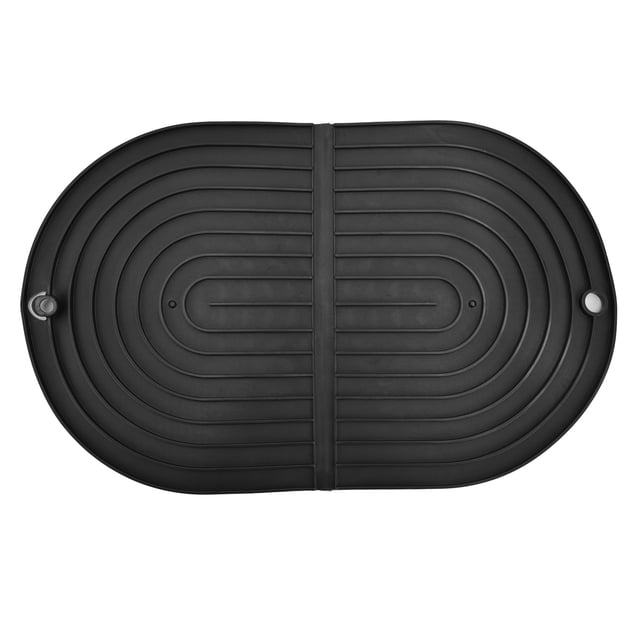 Alfombrilla plegable para secar platos y aislante térmico para tazas y ollas - Alfombrilla de cocina versátil de color negro