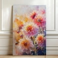 thumbnail image 4 of Dahlia Flower Canvas Wall Art 8x12 inches - French Cottage Dahlia Flower Floral Wall Art Vintage Canvas Decor, 4 of 5