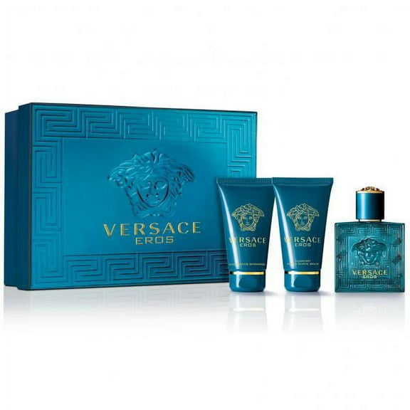 Versace Eros 1.7 oz EDT spray mens cologne  1.7 shower gel  1.7 after shave SET