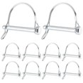 thumbnail image 1 of LAICAIW Trailer Coupler Pin, Wire Lock Pins, Shaft Locking Pin, Wire Locking Pin, Arch Shape Safety Coupler Pin with Long Ear for Trailer Farm (10 PCS 8mm x 70mm), 1 of 7