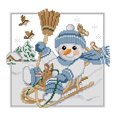 thumbnail image 1 of Cuadros Decorativos 14CT Sello DIY Habitación Costura Navidad Muñeco de nieve Lienzo Punto de cruz (K704) Wdftyju  embutido en tela, 1 of 9