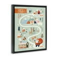 thumbnail image 3 of Stupell Industries Cottage Jolly Map Of North Pole Black Floating Frame Canvas Art, 25 x 31, by Irene Chan, 3 of 8