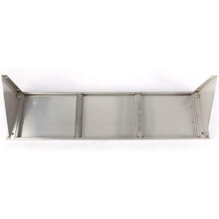 Koolmore 12 in. x 36 in. 18-Gauge Stainless Steel Heavy Duty Wall Shelf with Hanging Pot Rack, Silver