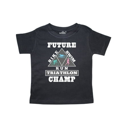 

Inktastic Future Triathlon Champ Run Swim Gift Toddler Boy or Toddler Girl T-Shirt