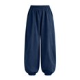 thumbnail image 3 of Ruyang 3T-15Years Girls Lightweight Baggy Joggers Elastic Waist Wide Leg Pants Kids Teen Hip Hop Dance Casual Sports Trousers, 3 of 7