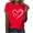 Z2-Red womens tshirts, variant on QETYUW Womens Short Sleeve Tshirts Valentine's Day Crew Neck Shirts Love Heart Graphic Tees Plus Size Holiday Party Tshirt