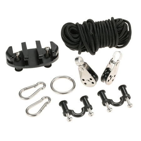 Kayak Anchor Trolley Cleat Kit Set With Well Nuts Stainless Steel Screws