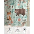 thumbnail image 6 of Sheer Curtains 45 Inch Length, Cartoon Animals Semi Sheer Curtains Light Filtering Window Treatment, Bunny Foxes Elk Abstract Art Privacy Voile Drapes for Living Room Bedroom 52x45 Inch, 6 of 7