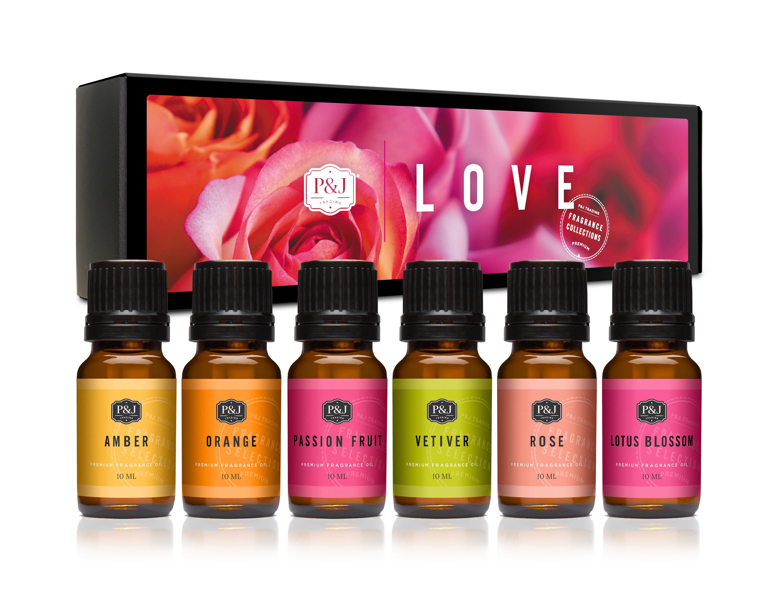 P&J Fragrance Oil Love Set of 6 Scented Oil for Soap Making