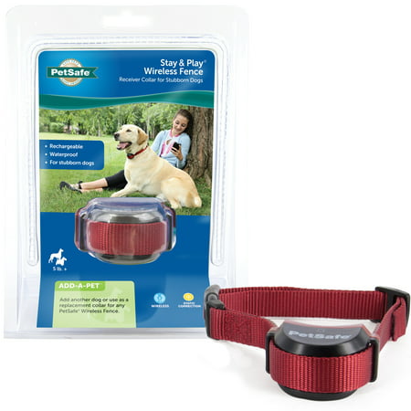 PetSafe Stubborn Dog Stay & Play Wireless Fence Receiver Collar, Waterproof, Rechargeable
