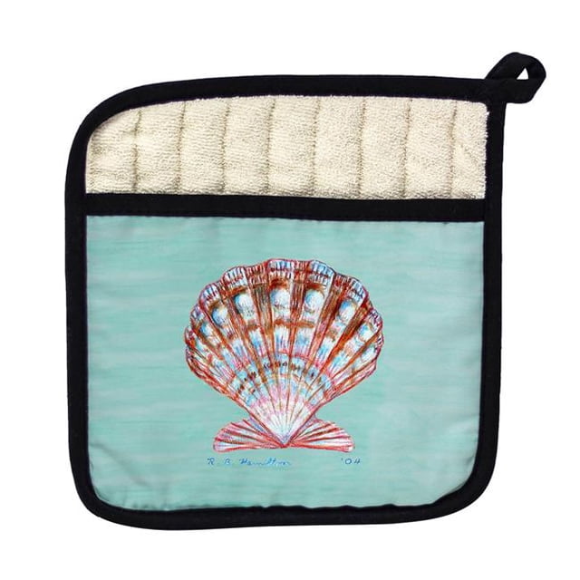 Betsy Drake PT112C Support de Pot Coquille Saint-Jacques Bleu Sarcelle