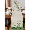 thumbnail image 4 of Spring Leaves Table Runner 90 Inches, Retro Pastoral Green Botanical Leaf Vines Bed Runner Dresser Scarves Tabletop for Indoor Outdoor Parties/Ceremony/Banquet, 13" x 90", 4 of 8