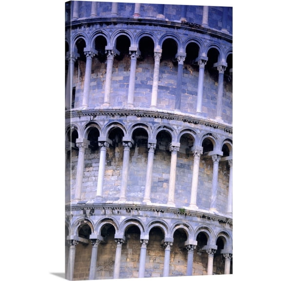 Great BIG Canvas | "Closeup Of The Leaning Tower Of Pisa Tuscany Italy" Canvas Wall Art - 32x48