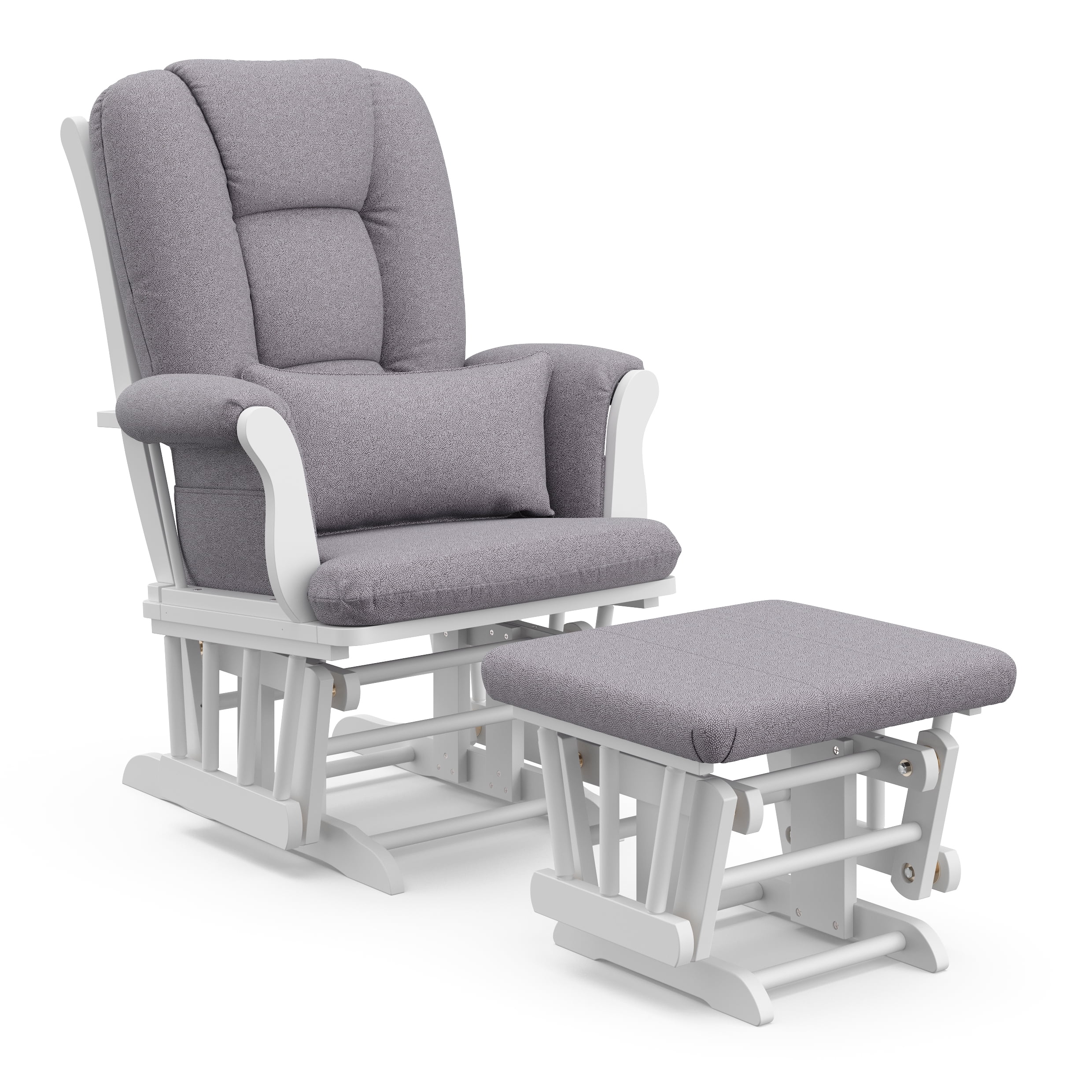 gray glider with ottoman
