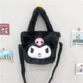 thumbnail image 1 of Kawaii Sanrio Melody Plush Handbags, Cartoon Kuromi Handbag, Kawaii Cinnamoroll Messenger Bag, Soft Stuffed Girls Kid Birthday Gift, 1 of 3
