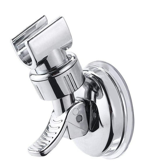 Shower Head Holder, Suction Cup Handheld Showerhead Bracket Adjustable Height Shower Holder, Silver