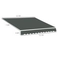 thumbnail image 3 of Outsunny 13' x 8' Retractable Awning Fabric Replacement, Grey, 3 of 10