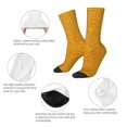 thumbnail image 3 of Logiee Gold Glitter Print Adult Socks for Men & Women,Calf Socks, Ankle Socks,Boots Socks,Breathable Casual Sock,Unisex Crew Socks, 3 of 6