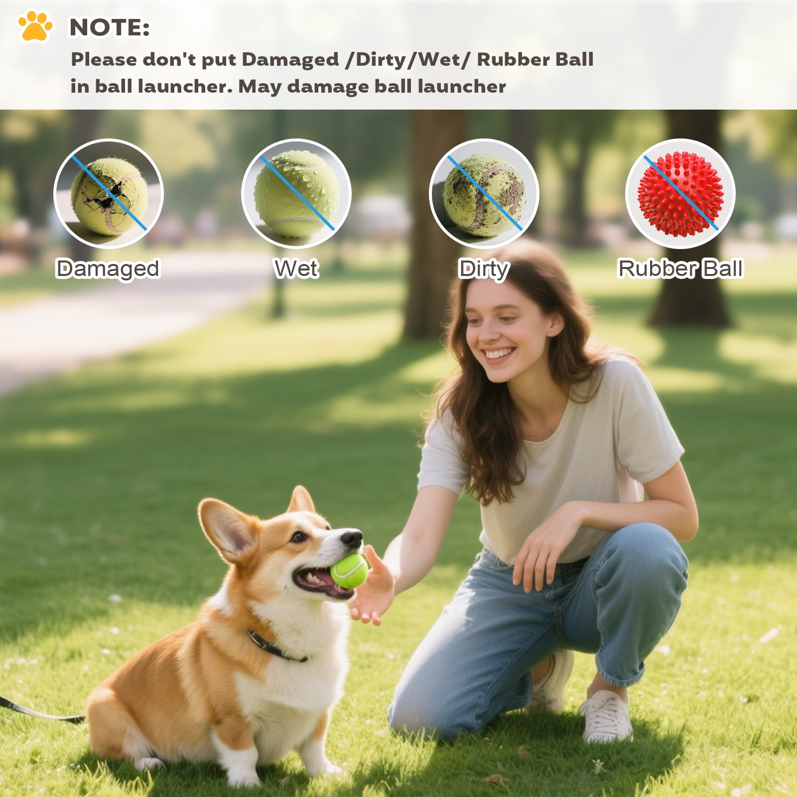 GYZJ Automatic Ball Launcher for Dogs,Interactive Dog Ball Thrower with 15x 2" Mini Tennis Balls for Small Dogs,Green