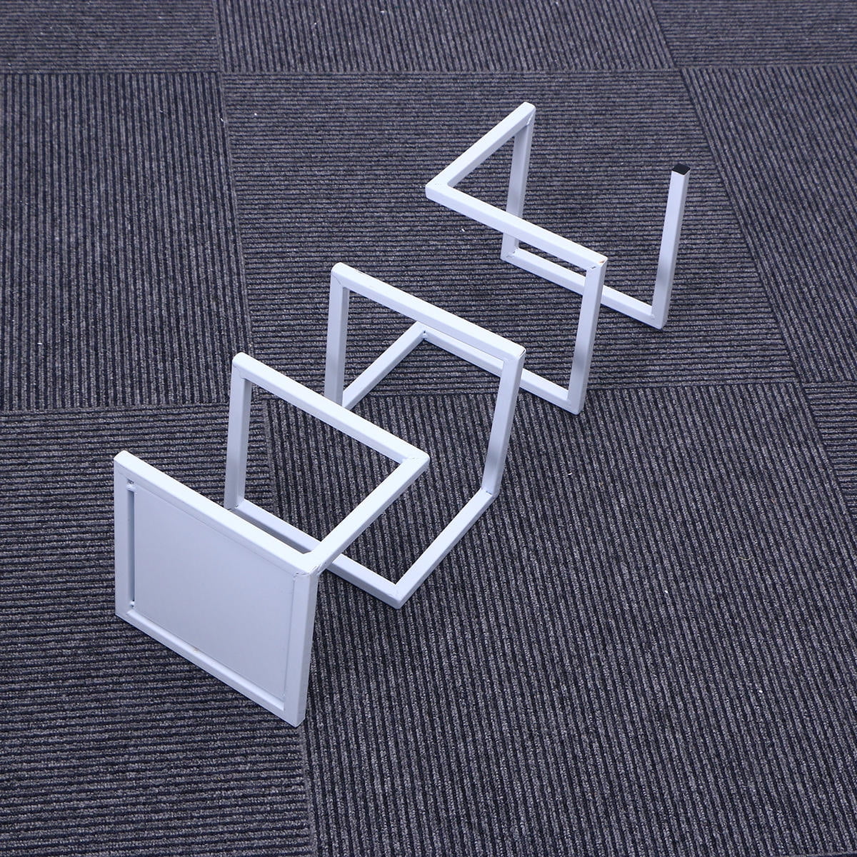 GOOHOCHY Sleek Metal Umbrella Holder for Modern Home Decor Easy Access White Finish 10.5 x 10.5 x 18 Inches