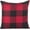 9025p, variant on Birmingham Collection Buffalo Check Plaid Design Cotton Throw Pillow Cover, 13"x20", Red