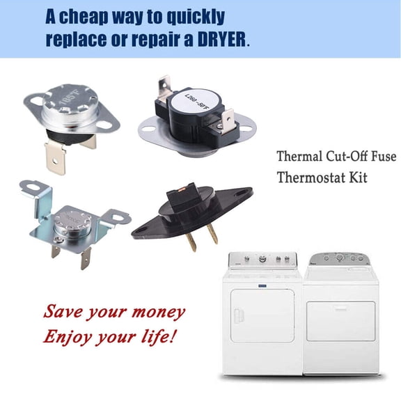 DC47-00016A Dryer Thermal Fuse Thermostat Kit Compatible with Samsung, kenmore
