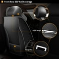 thumbnail image 2 of DIKSOAKR Car Seat Cover Fit for Toyota Corolla Cross 2022-2024 5-Seat Faux Leather Full Set Waterproof （Black&Gray）, 2 of 5
