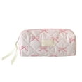 thumbnail image 2 of Bow Pencil Pouch Multifunctional Makeup Brush Bags Portable Bow Pencil Case Colorful Travel Toiletry, 2 of 6