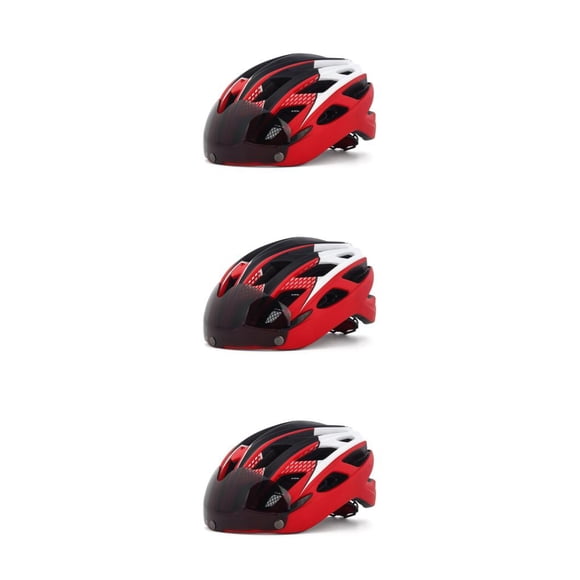 Yuarrent Casco de bicicleta ligero para hombres adultos, protección de seguridad y portabilidad, combinado, ajustable, rojo y negro, tamaño Type1 NO1