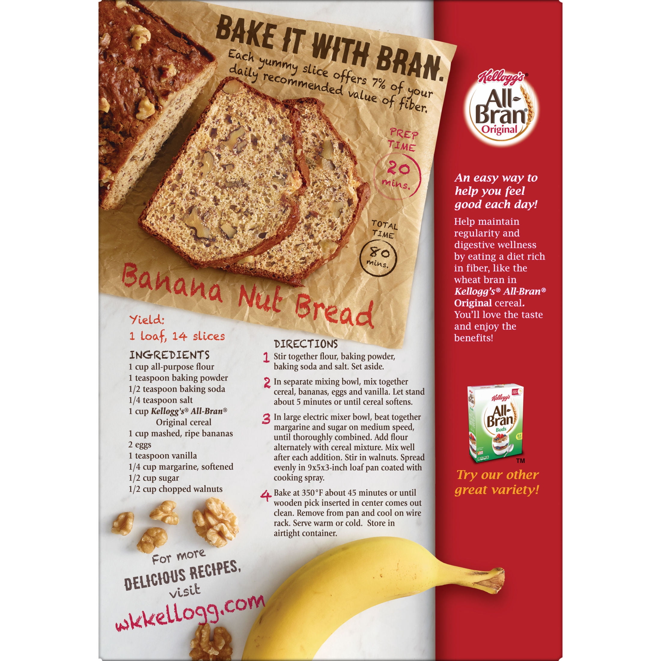 (10 pack) Kellogg's All-Bran Original Breakfast Cereal, High Fiber, Family Size, 18.6  oz
