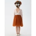 thumbnail image 7 of 2Bunnies Girls' 12M-10yr Peony Lace Straight Long Sleeve Knee Flower Girl Dress, 7 of 7