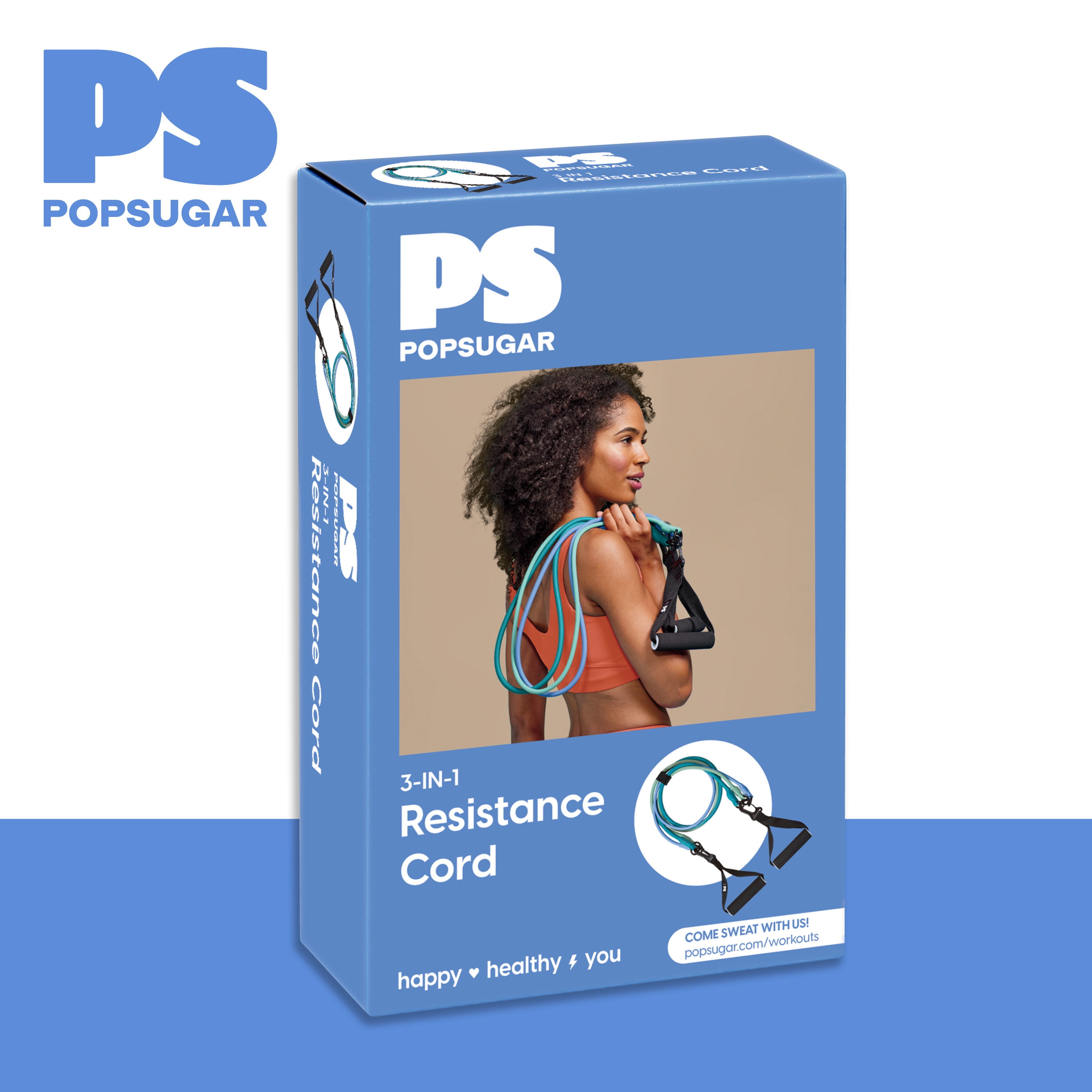 Popsugar 3-in-1 Resistance Cord, Exercise Bands