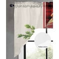 thumbnail image 2 of Cardinal Birds Swag Valances for Windows, Small Curtains Drapes, Xmas Pine Cones Branches Red Plaid Kitchen Window Curtains Over Sink Rod Pocket Window Treatment Valance for Bedroom/Bathroom 56"x36", 2 of 5