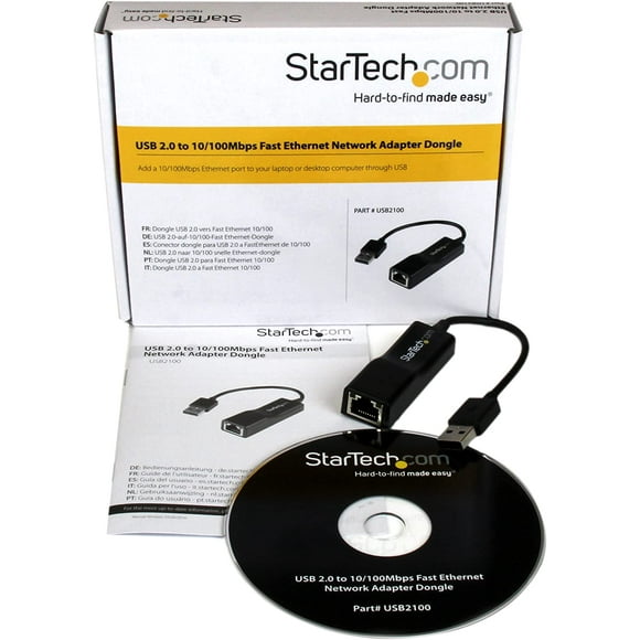 StarTech USB 2.0 to 10/100 Mbps Ethernet Network Adapter Dongle - USB Network Adapter - USB 2.0 Fast Ethernet