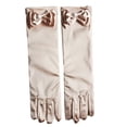 thumbnail image 2 of 11.5" Long Satin Bowknot Gloves for Little Girls,Special Occasion Gloves for Parties, Flower Girls, Princess, Cosplay, Halloween, Wedding, & communion, 2 of 5
