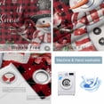 thumbnail image 2 of Fsddascl Red Plaid Snowman Christmas Blackout Curtains for Bedroom/Living Room, Thermal Insulated Kitchen Curtains, Winter Snowflake Xmas Gifts Grommet Darkening Window Treatment Drapes 27.5"x39"x2, 2 of 6