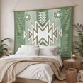 thumbnail image 3 of Sage Green Boho Small Tapestry for Bedroom Wall Hanging Tapestry,American Native Southwest Abstract Art Ceiling Backdrop Tapestries Poster Blanket Wall Decor for Teens Room Living Room Dorm 23" x 28", 3 of 8