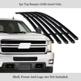thumbnail image 2 of APS Compatible with Chevy Silverado 2500HD 3500HD 2011-2014 Lower Bumper Stainless Steel Black 8x6 Horizontal Billet Front Grill Grille Insert C66832J, 2 of 7