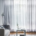 thumbnail image 4 of Sheer Curtains Living Room Rod Pocket Window Curtain Panels Bedroom Semi Sheer Voile Curtains Grey (55''Wx102''L,2 Panels), 4 of 7