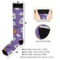 thumbnail image 3 of FORMRS Womens Knee High Socks Casual Long Thick Travel Daily Wear, 2 Pairs, Halloween Ghosts Purple, 3 of 6
