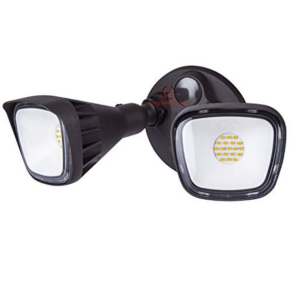 20 Watt LED Wall Flood Light - Bronze Color - Square Heads - 2400 Lumen - Adjutable Angle - High Efficiency - 5000K Bright White - 20 Year Life LED - Floodlight Wall Light - ETL & DLC